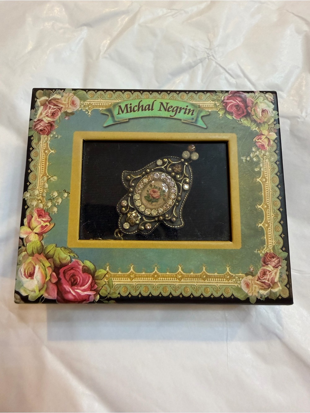 New in Box Michal Negrin Floral Necklace purchased in Israel.